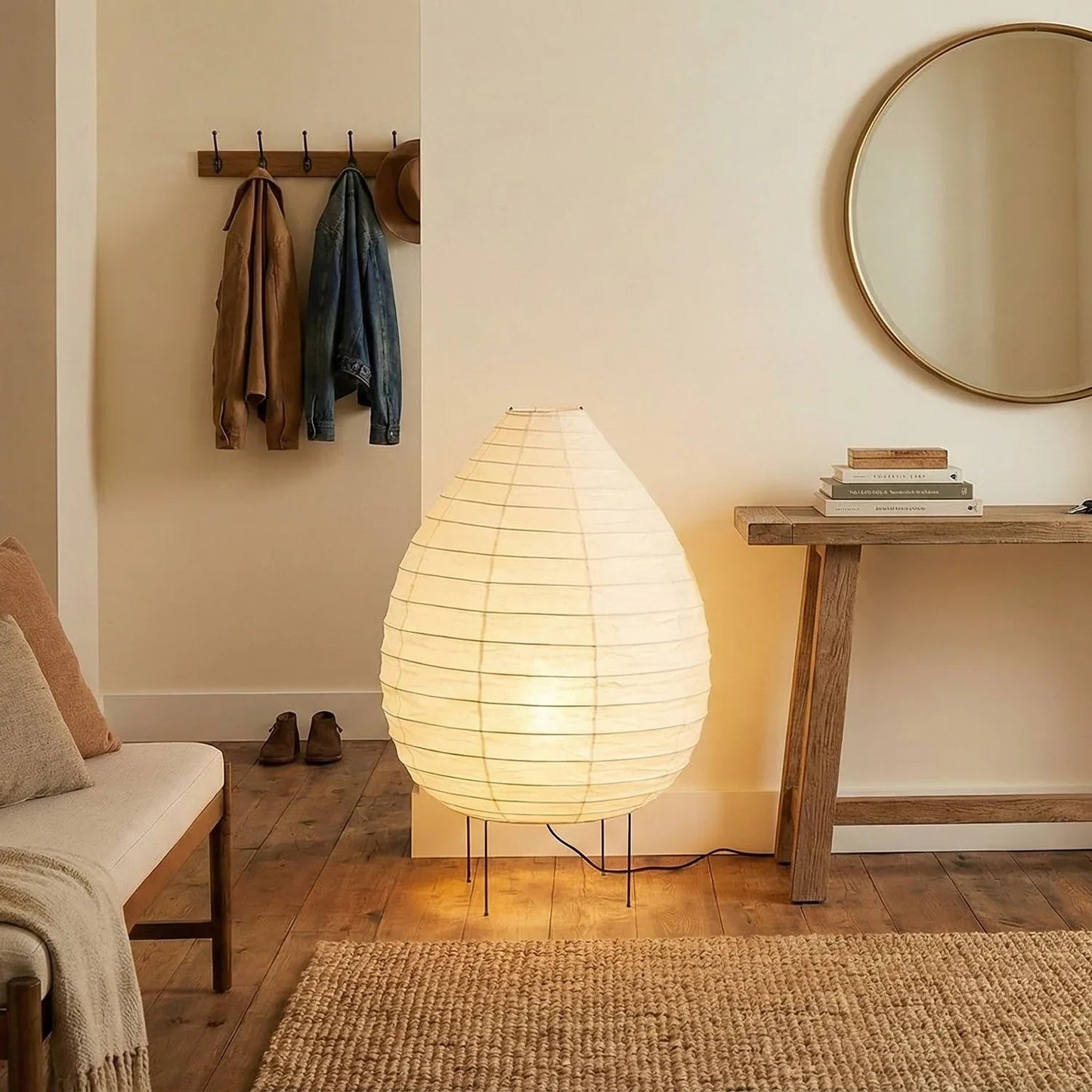 Akari Teardrop Shaped 23N Floor Lamp
