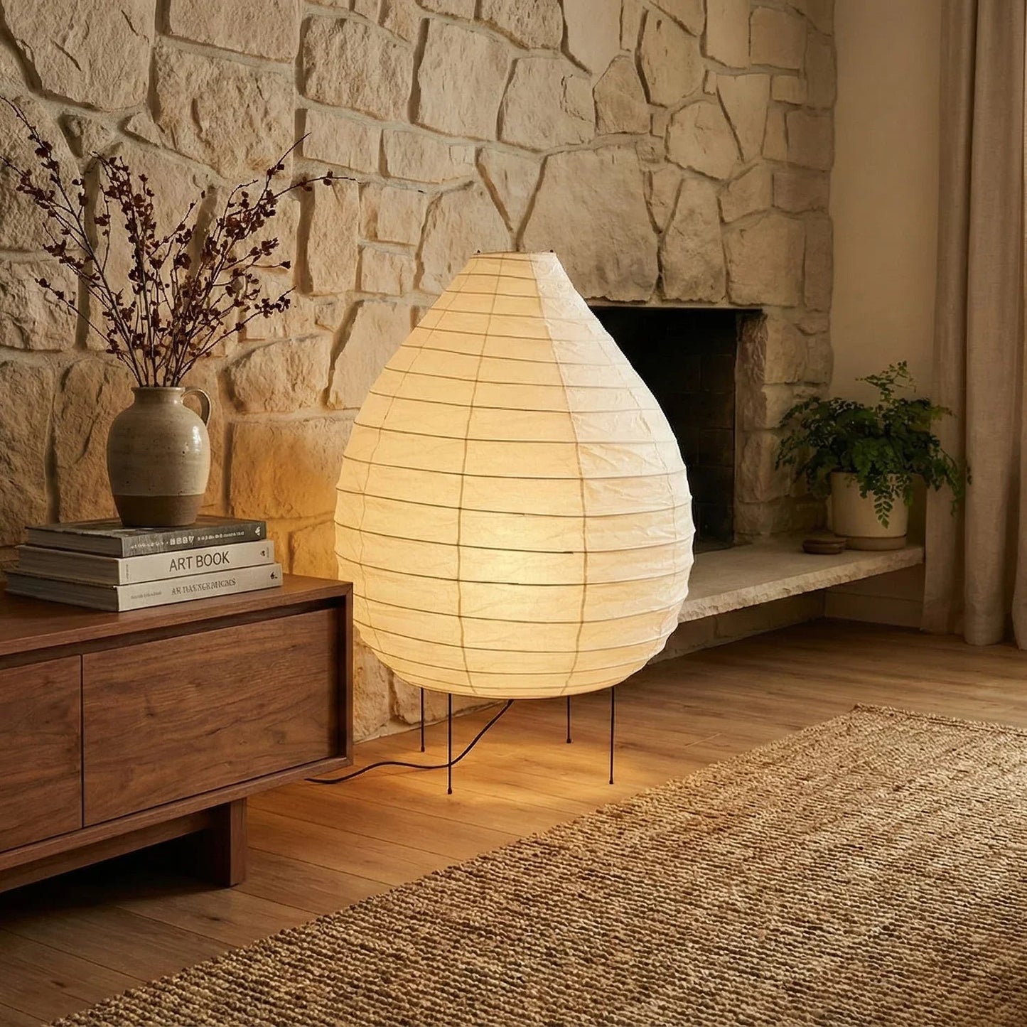 Akari Teardrop Shaped 23N Floor Lamp