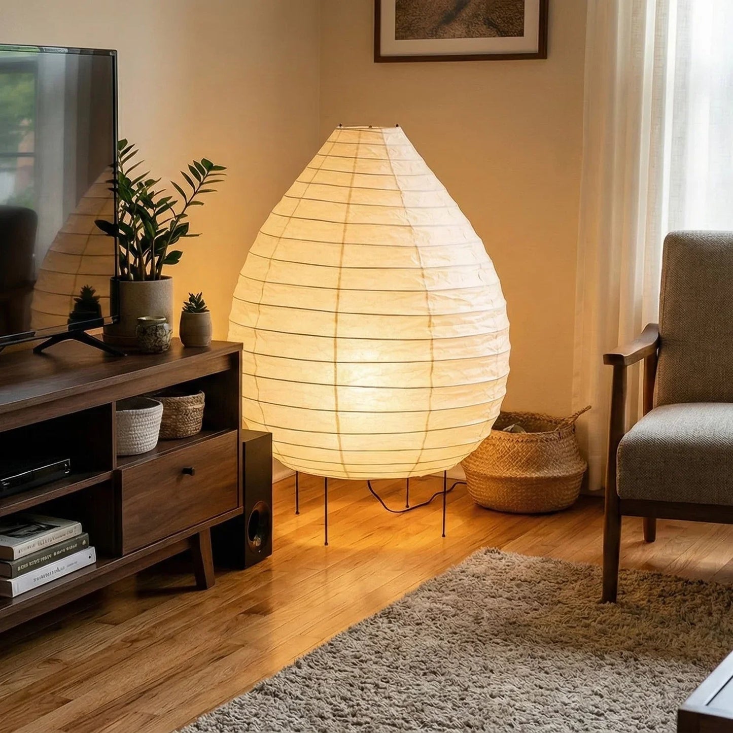 Akari Teardrop Shaped 23N Floor Lamp