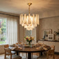 Teardrop Shaped Alabaster Chandelier