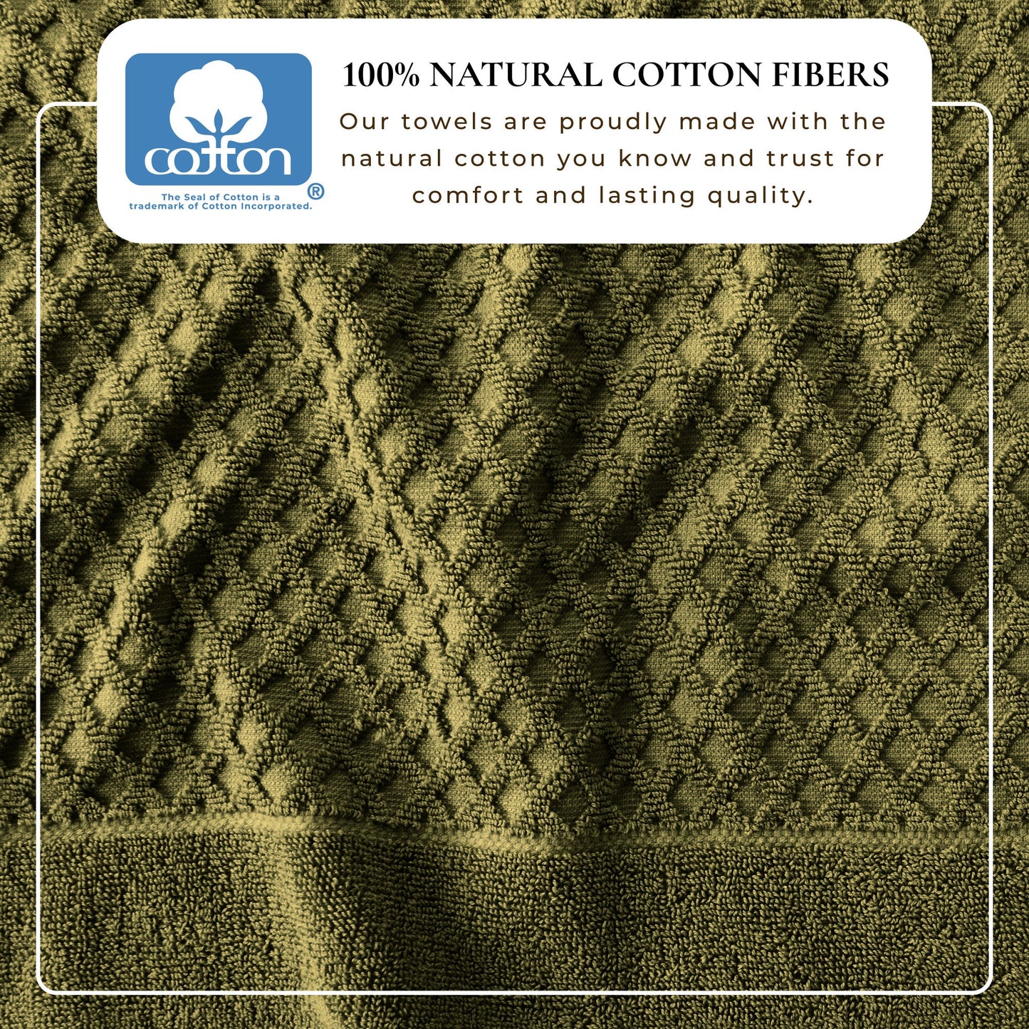 Cotton Diamond Waffle Weave Bath Towel Set - Grayson Collection