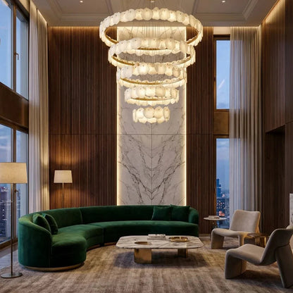 Tiered Alabaster Chandelier