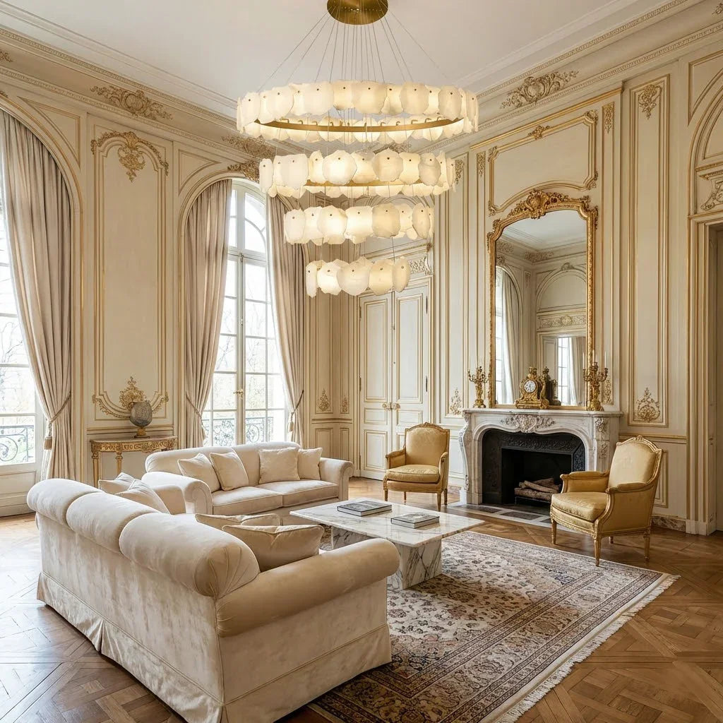 Tiered Alabaster Chandelier