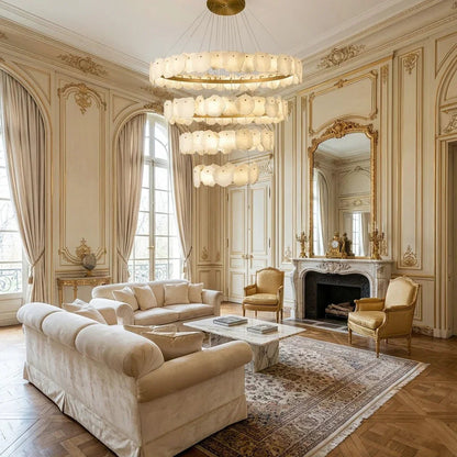 Tiered Alabaster Chandelier
