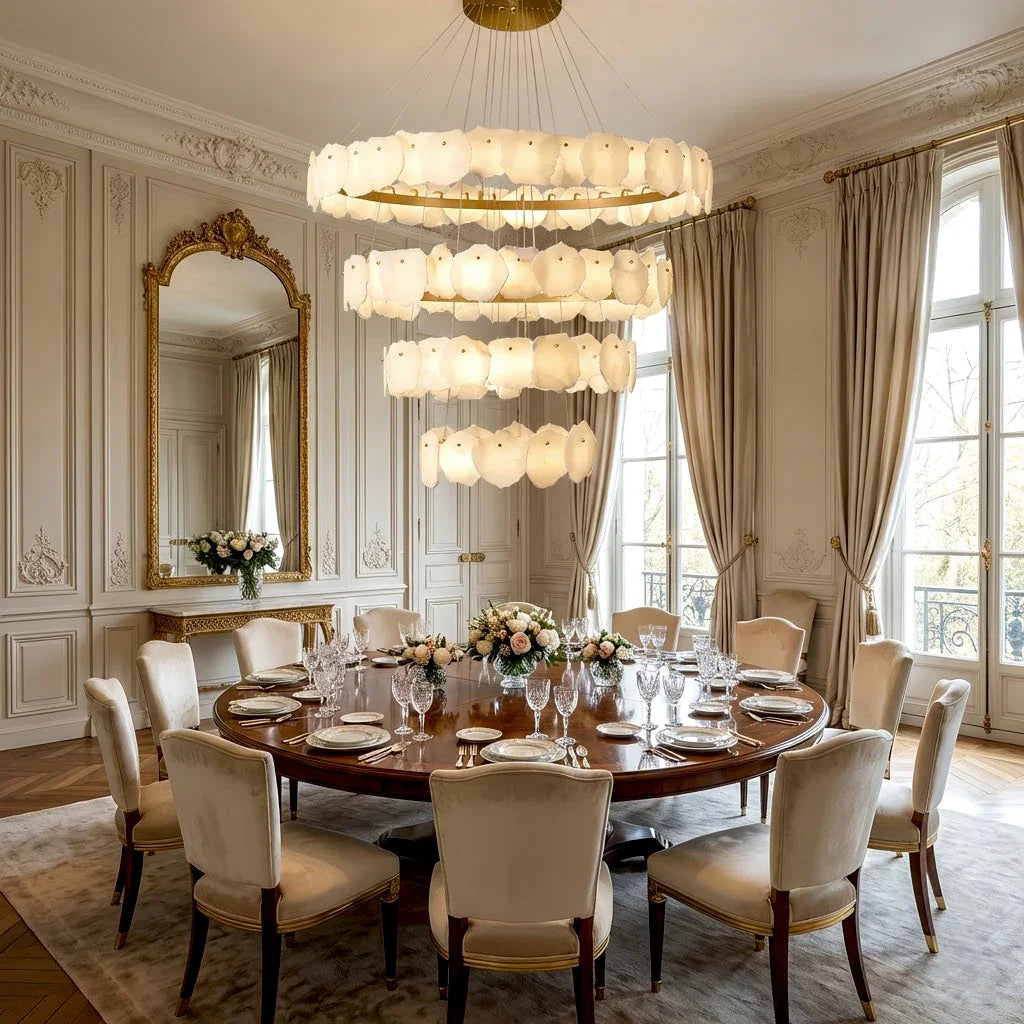 Tiered Alabaster Chandelier