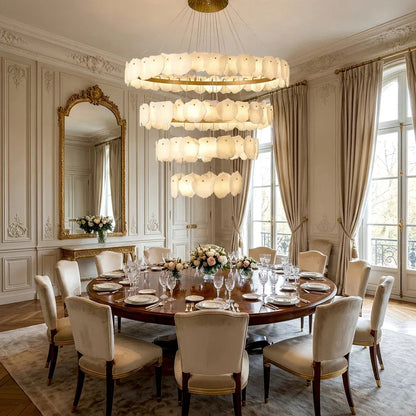 Tiered Alabaster Chandelier