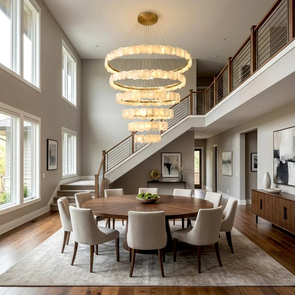Tiered Alabaster Chandelier