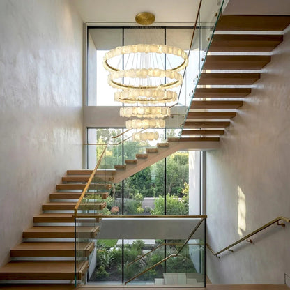 Tiered Alabaster Chandelier