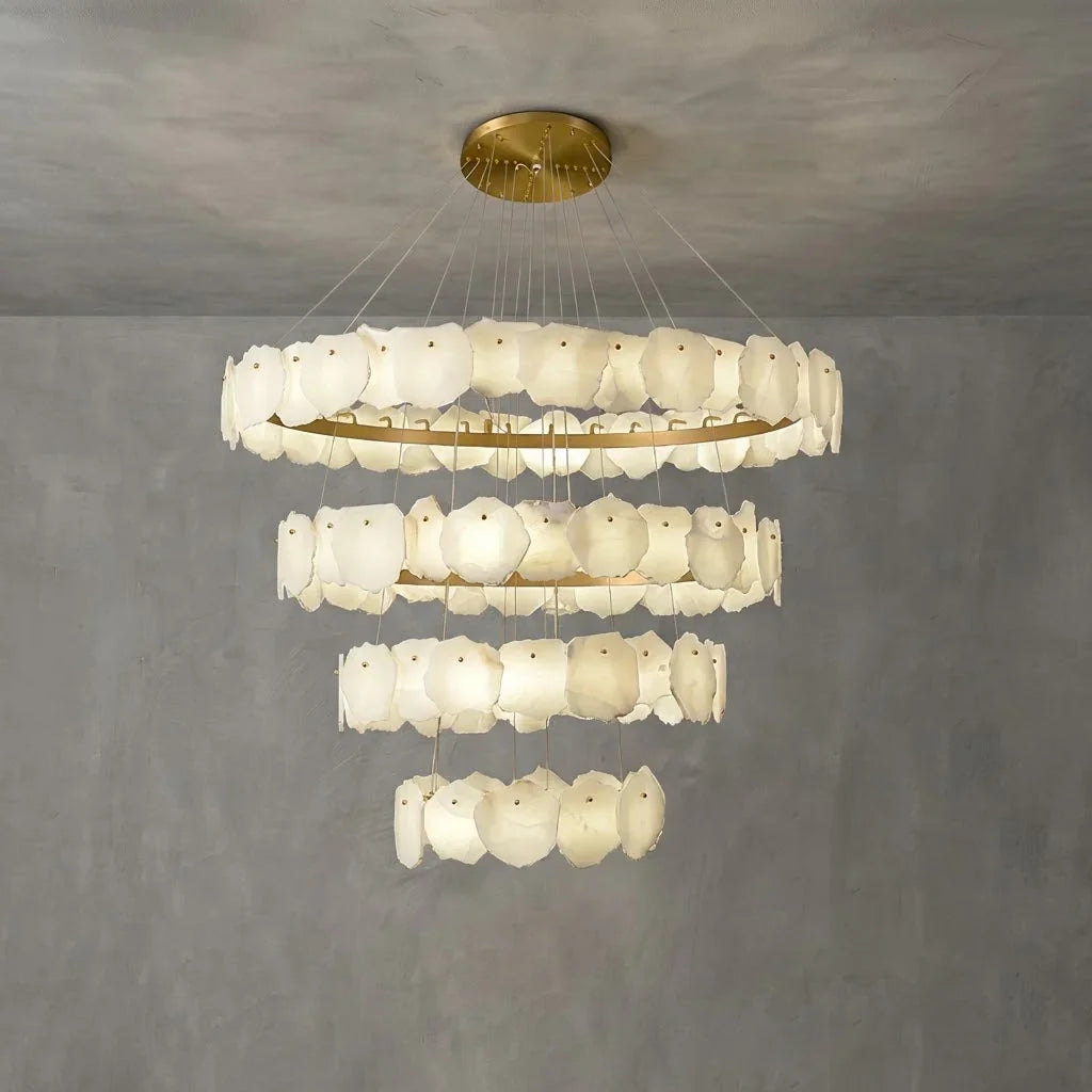 Tiered Alabaster Chandelier