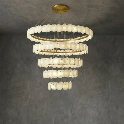 Tiered Alabaster Chandelier