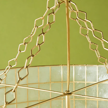 Tiered Capiz Wavecrest Chandelier