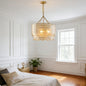 Tiered Capiz Wavecrest Chandelier
