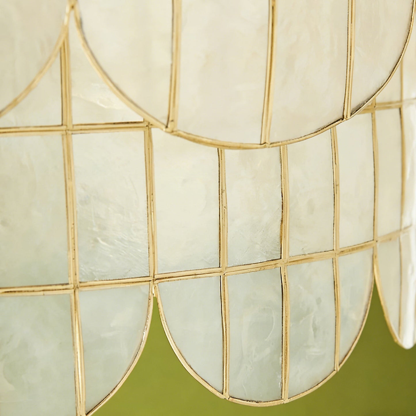Tiered Capiz Wavecrest Chandelier
