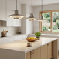 Tiered Dish-Shaped Disc Pendant Light