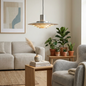 Tiered Dish-Shaped Disc Pendant Light