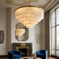 Tiered Natural Alabaster Chandelier