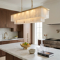 Tiered Natural Alabaster Chandelier