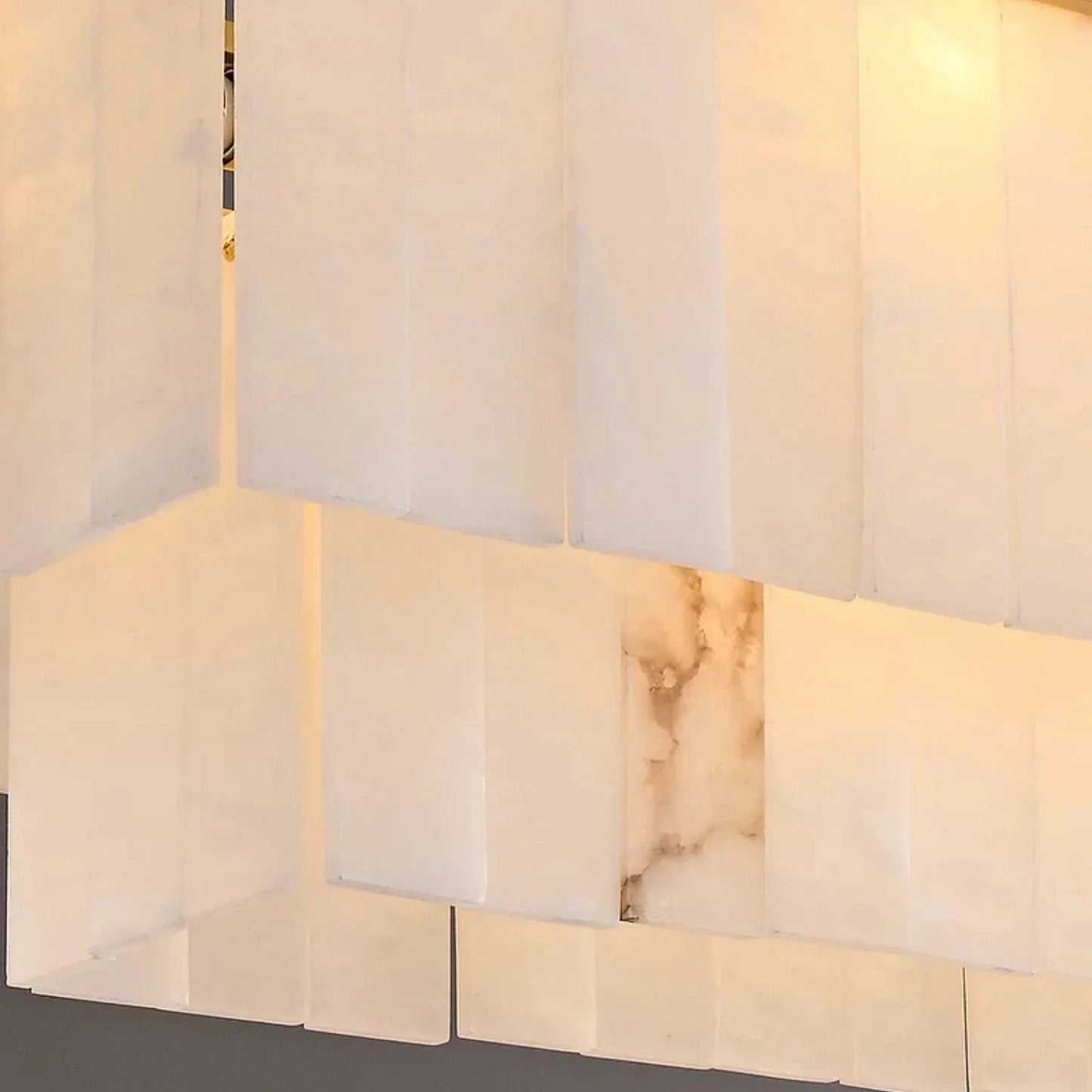 Tiered Natural Alabaster Chandelier