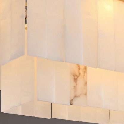 Tiered Natural Alabaster Chandelier