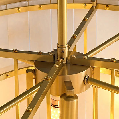 Tiered Natural Alabaster Chandelier