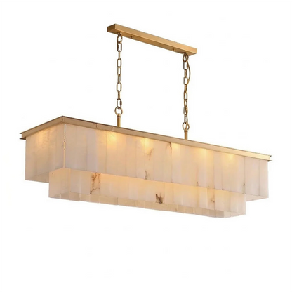 Tiered Natural Alabaster Chandelier