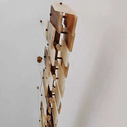 Tobacco-Hued Alabaster Chandelier