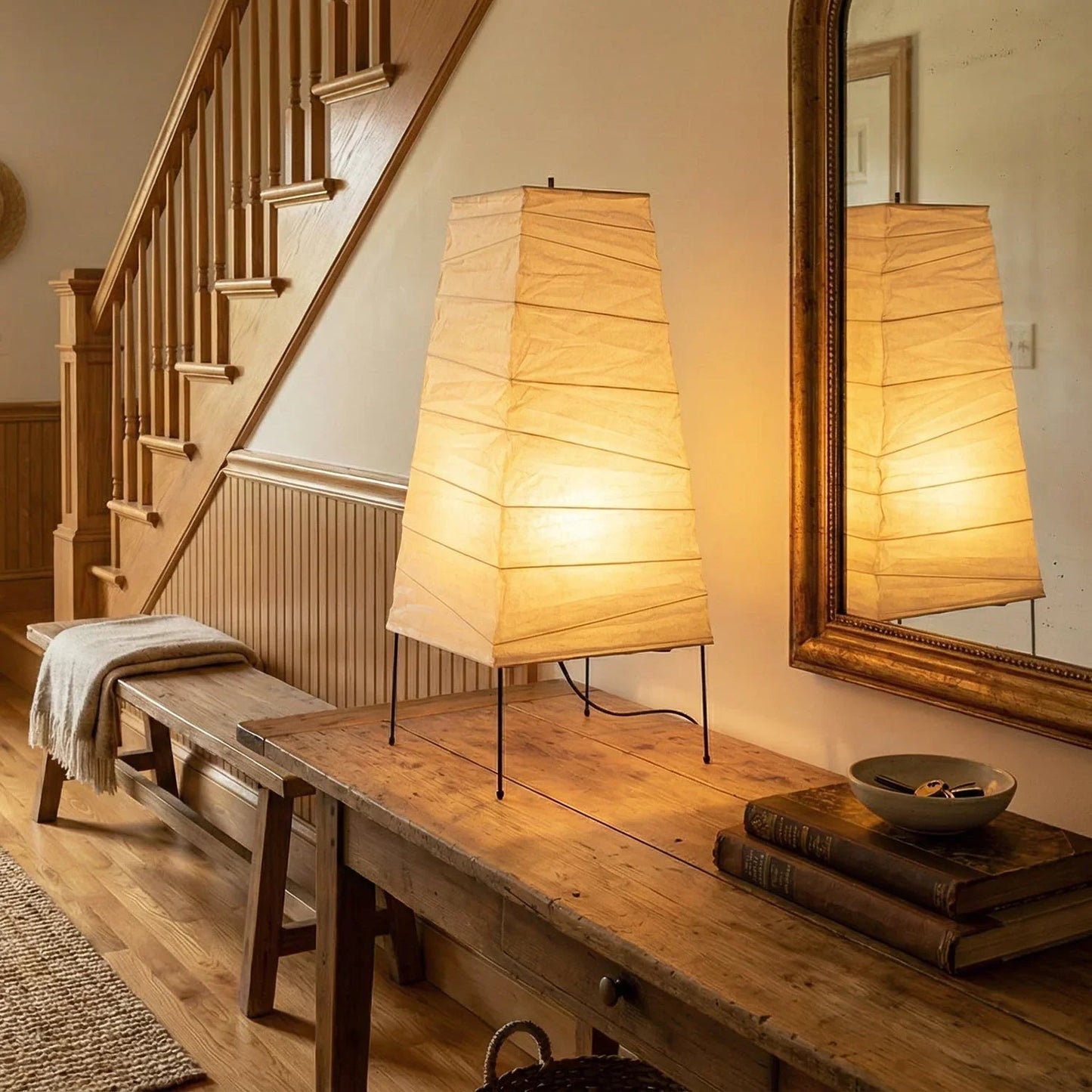 Akari Trapezoidal 4N Table Lamp
