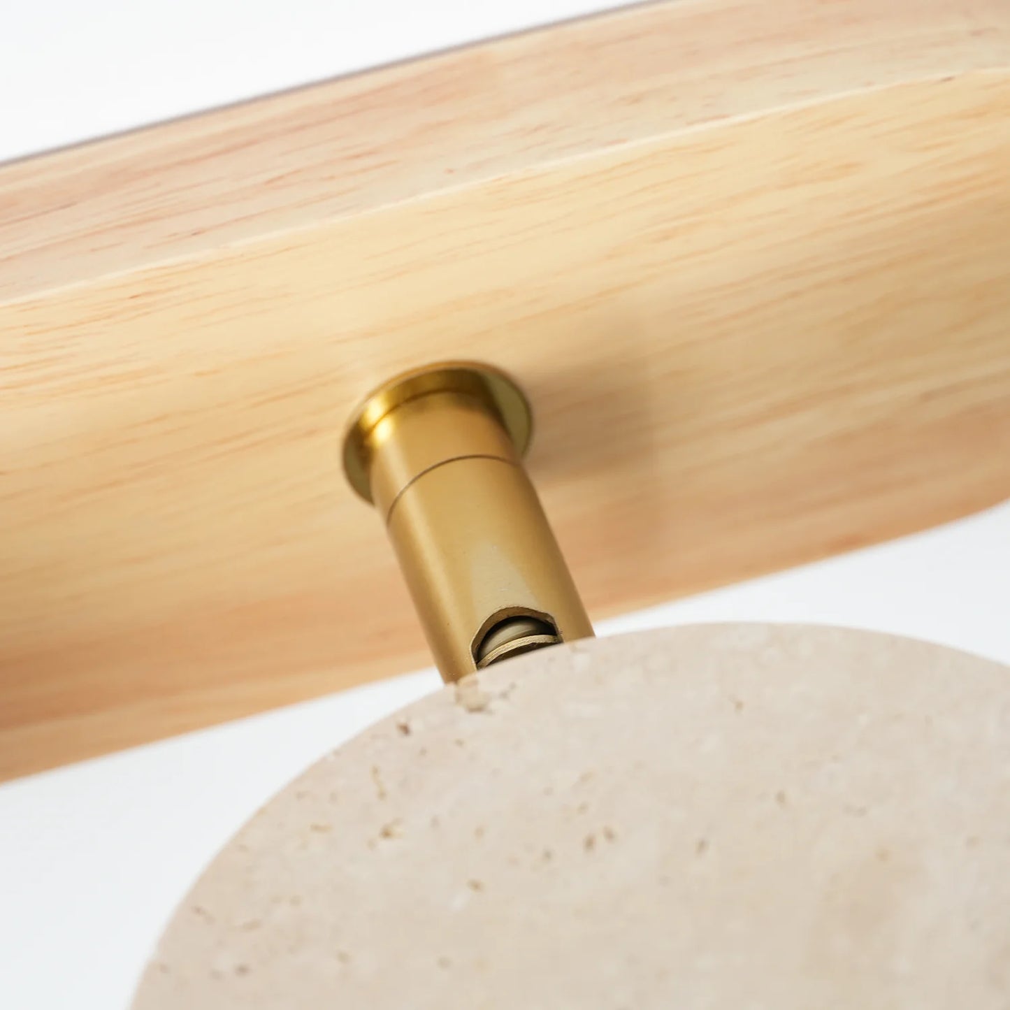 Travertine Duo Wood Wall Light