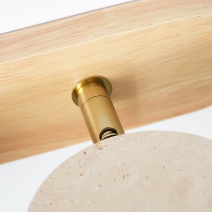 Travertine Duo Wood Wall Light