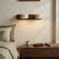 Travertine Duo Wood Wall Light