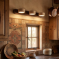 Travertine Duo Wood Wall Light