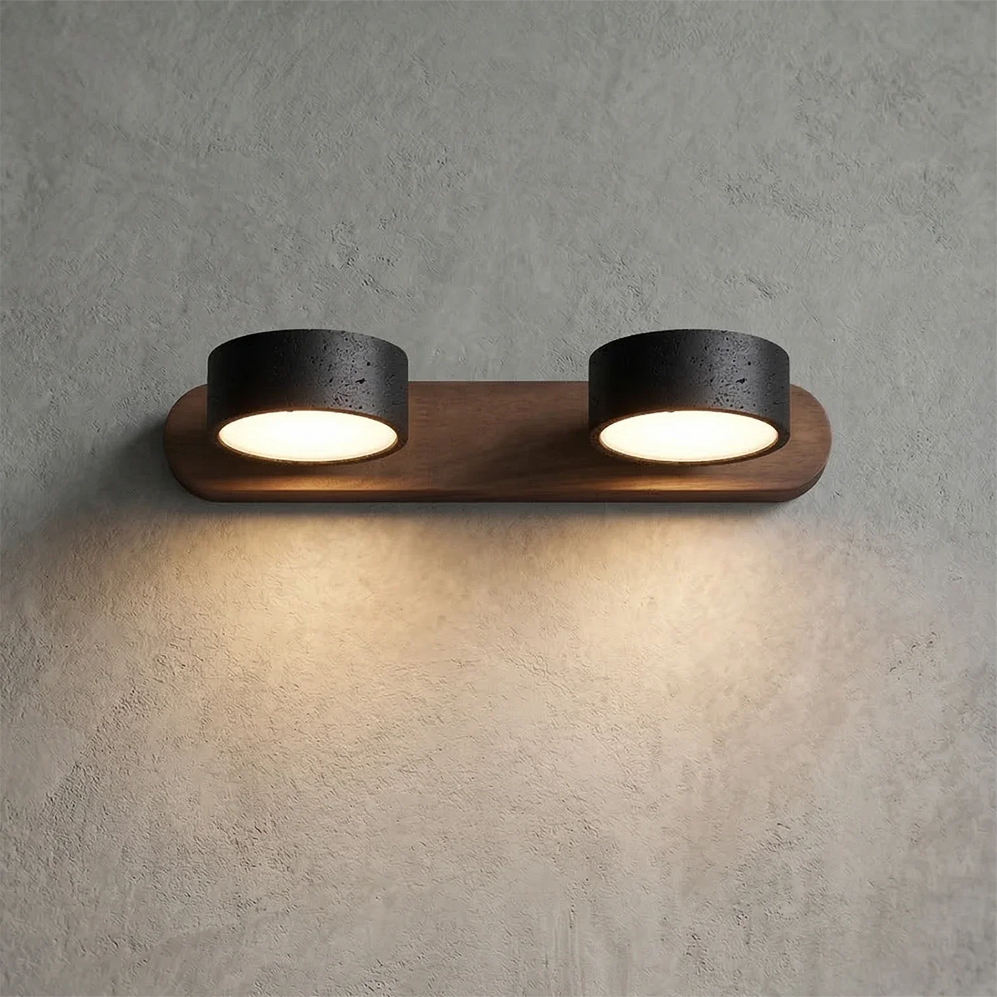 Travertine Duo Wood Wall Light