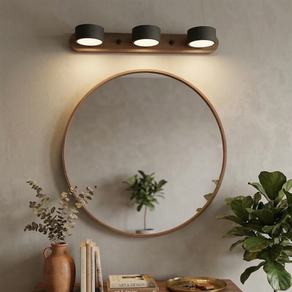 Travertine Duo Wood Wall Light