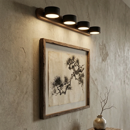 Travertine Duo Wood Wall Light