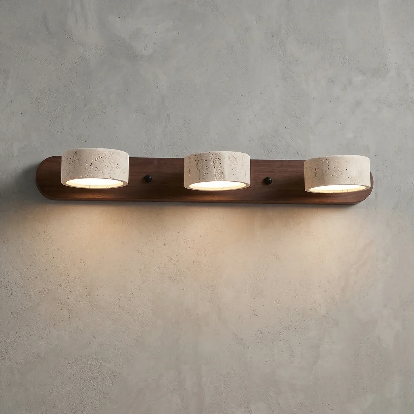 Travertine Duo Wood Wall Light