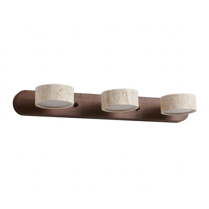 Travertine Duo Wood Wall Light