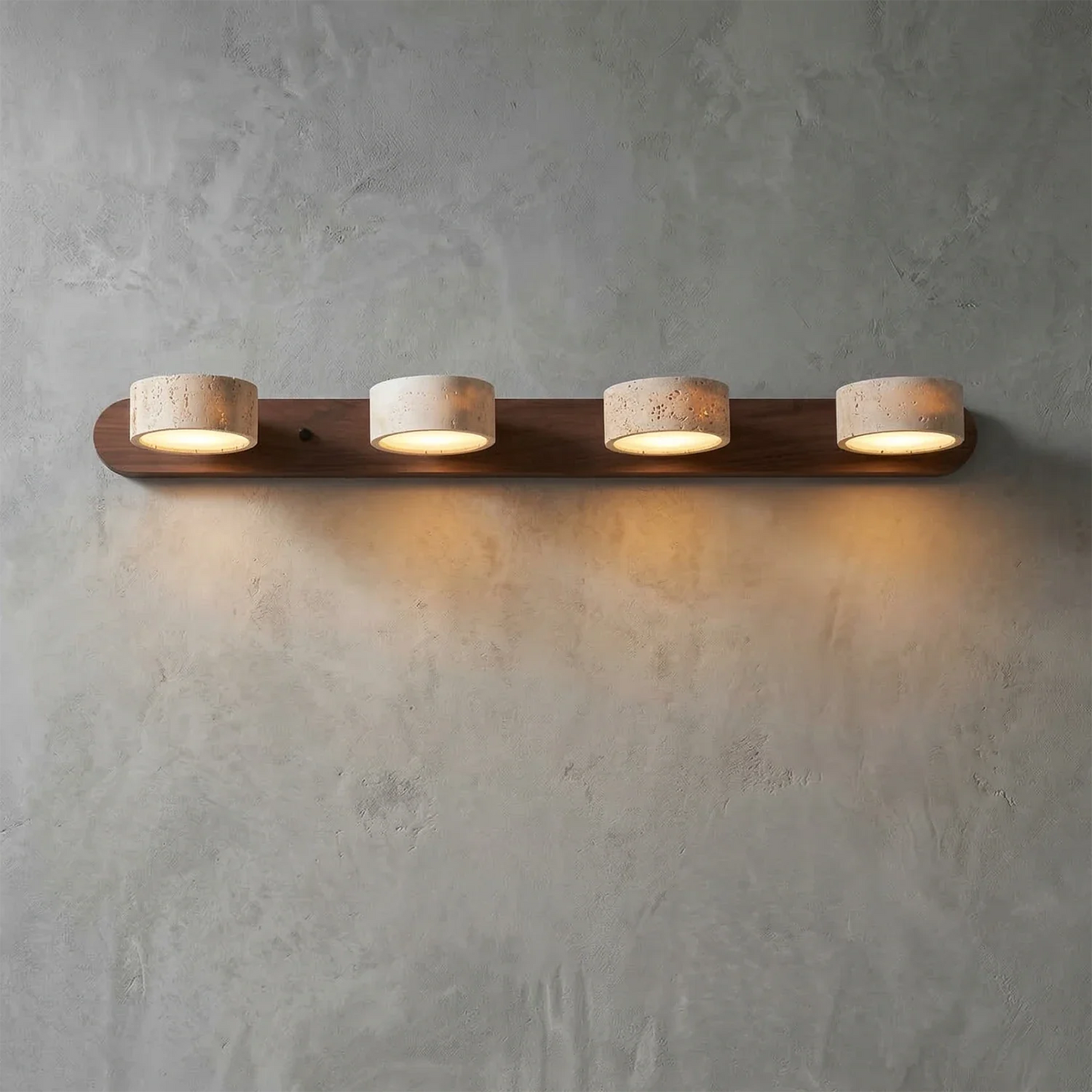 Travertine Duo Wood Wall Light