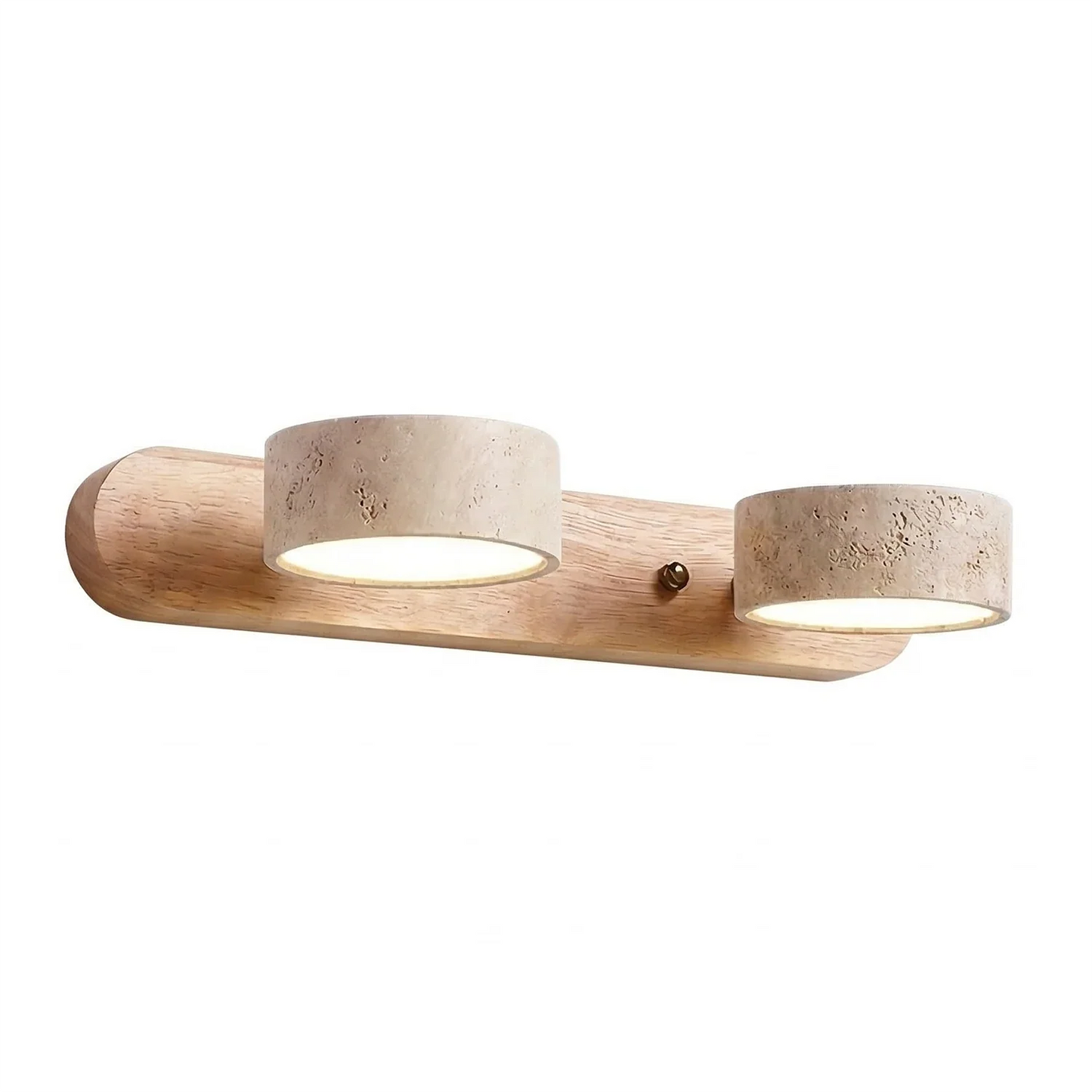 Travertine Duo Wood Wall Light