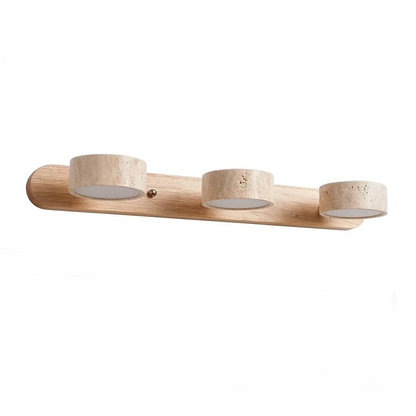 Travertine Duo Wood Wall Light