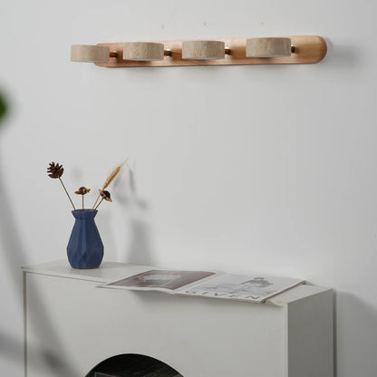 Travertine Duo Wood Wall Light