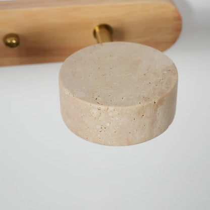Travertine Duo Wood Wall Light