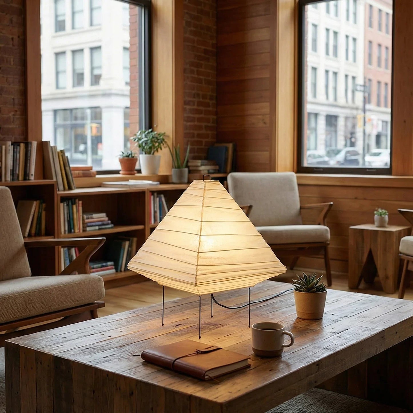 Akari Triangle 5X Table Lamp