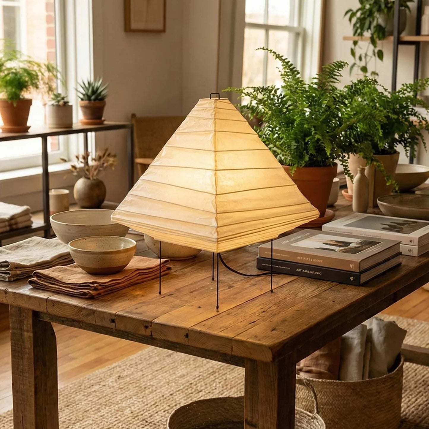 Akari Triangle 5X Table Lamp