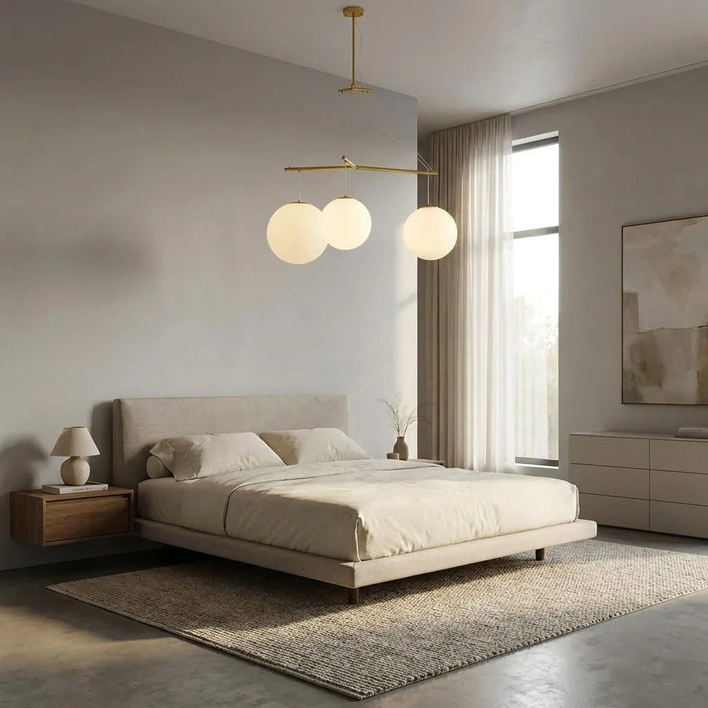 Triple Glass Orb Pendant Lamp