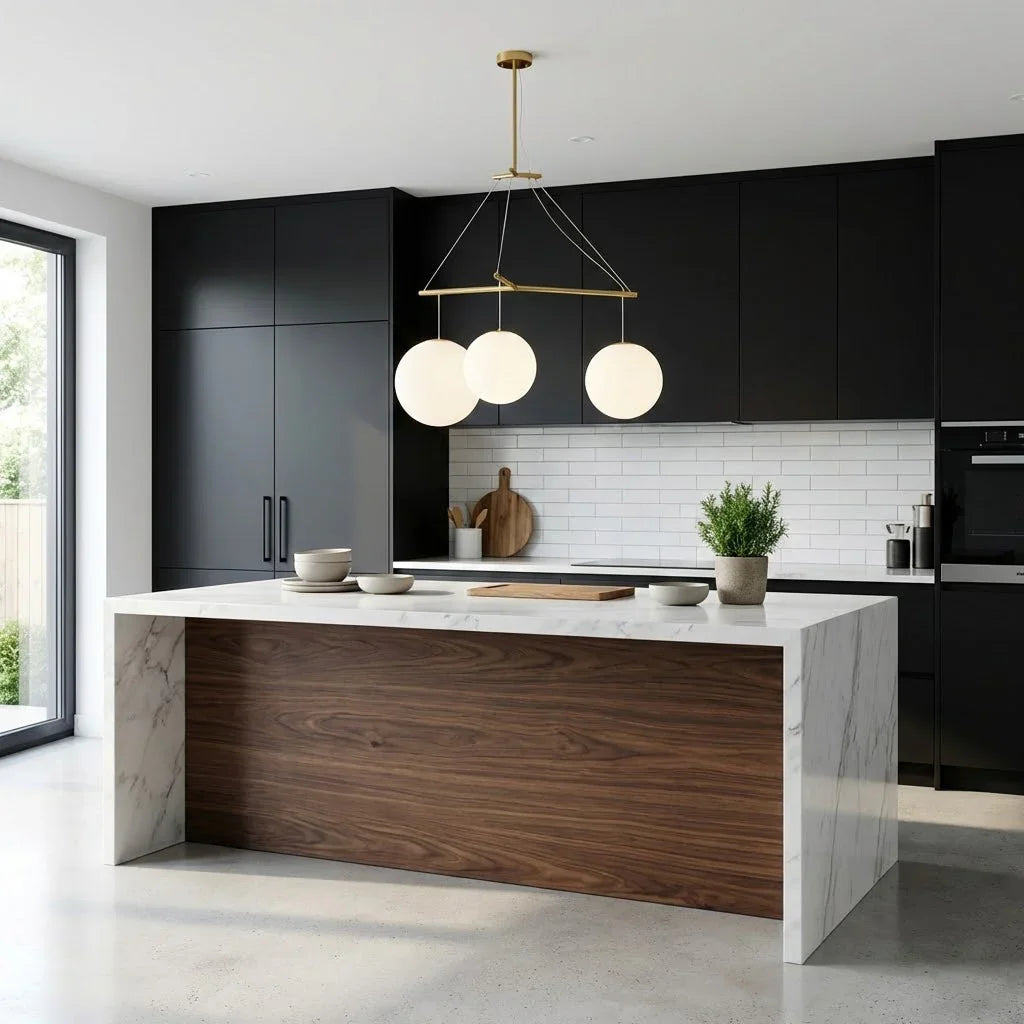 Triple Glass Orb Pendant Lamp