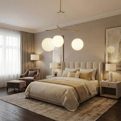 Triple Glass Orb Pendant Lamp