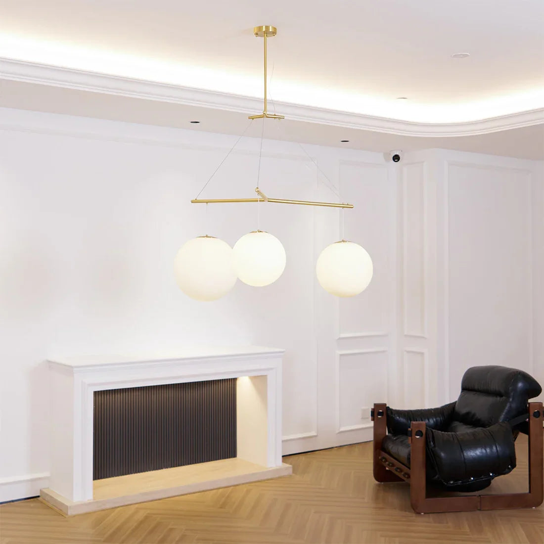 Triple Glass Orb Pendant Lamp