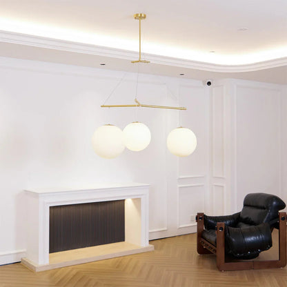 Triple Glass Orb Pendant Lamp