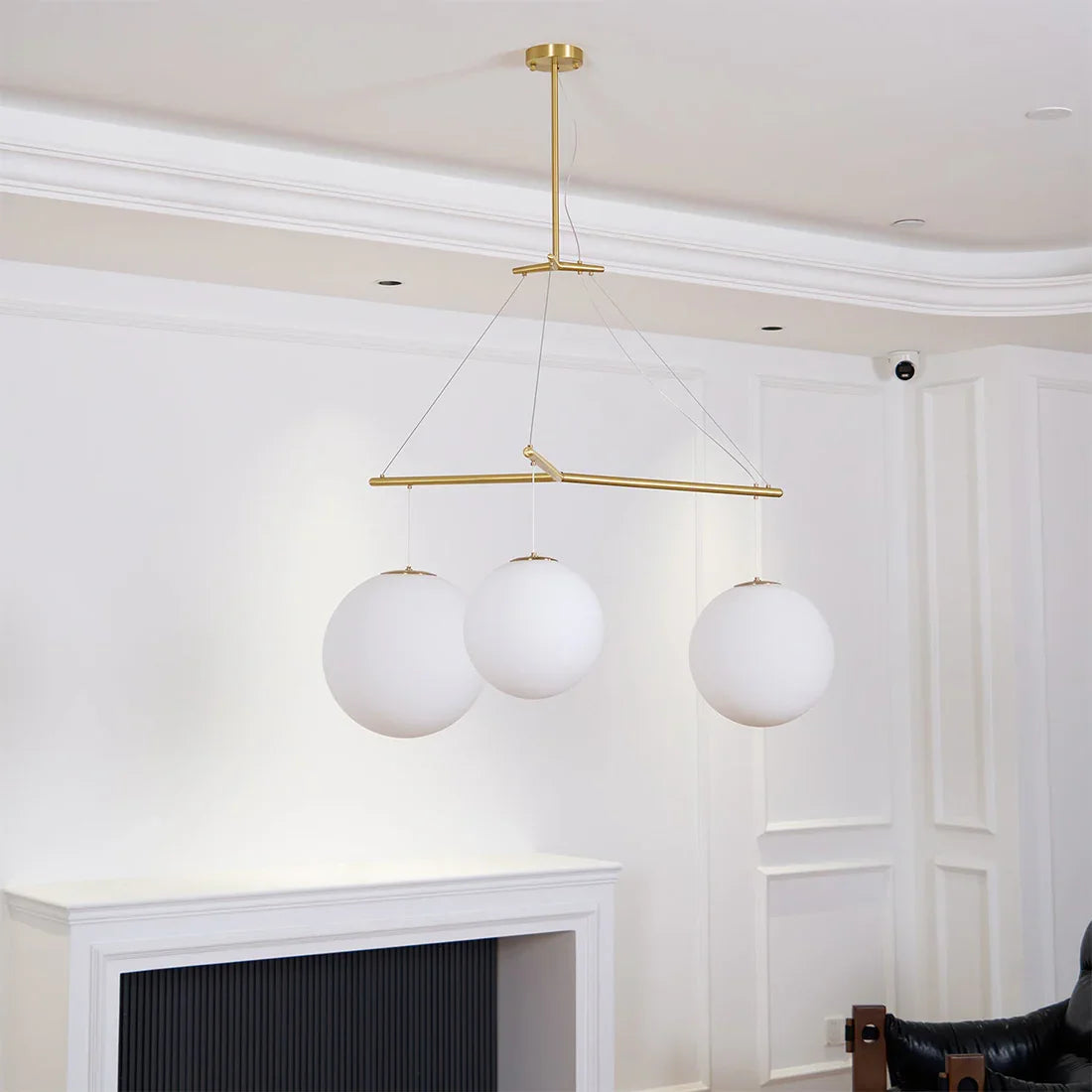 Triple Glass Orb Pendant Lamp