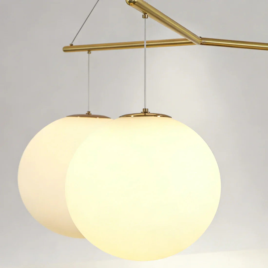 Triple Glass Orb Pendant Lamp